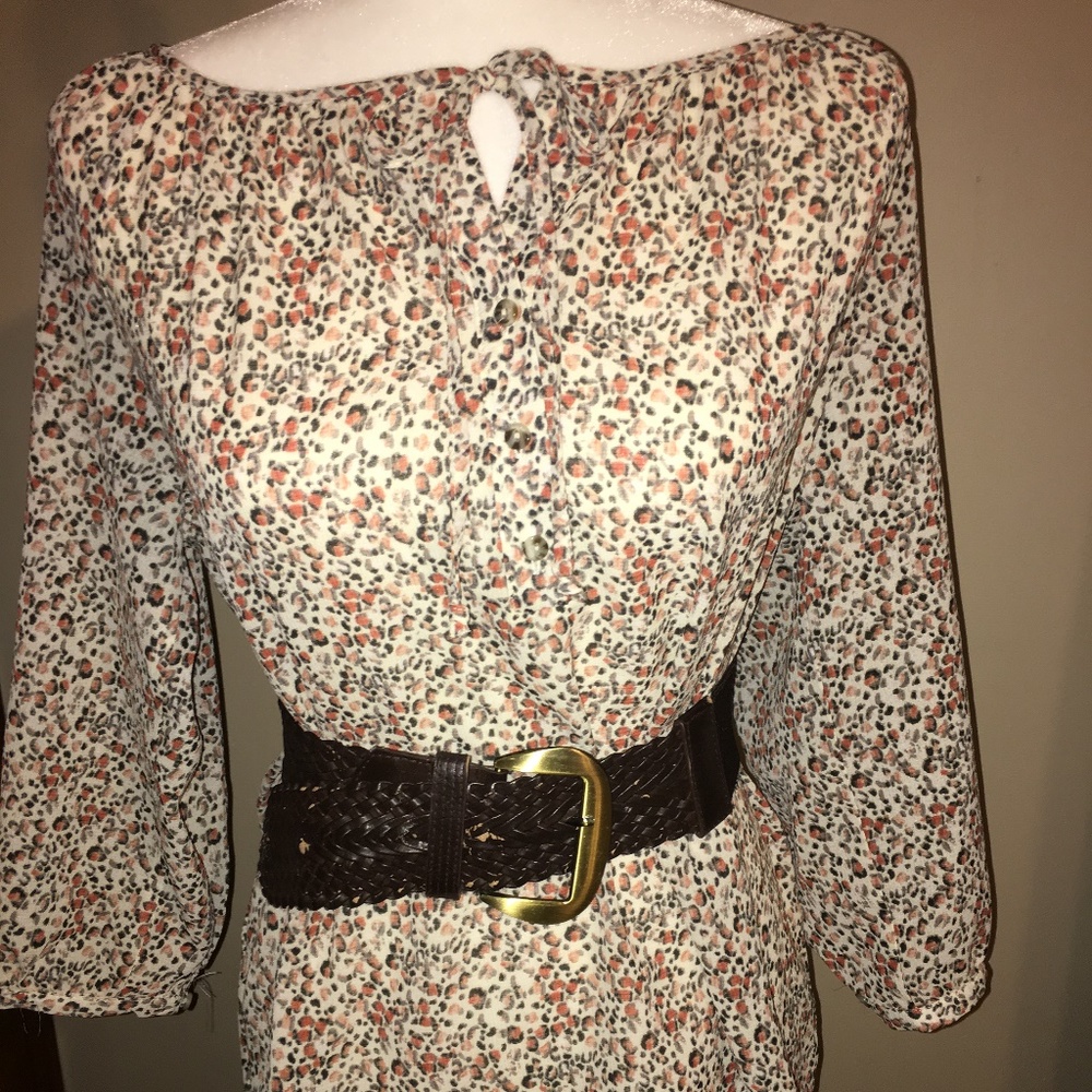 Classy sexy tie front printed top